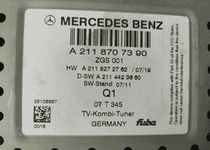 MERCEDES ML GL 164 S 221 W 211 CLS 219  MODUŁ TUNER TV 4