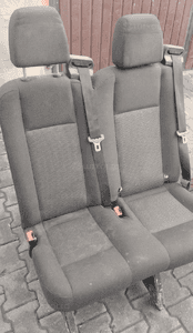 FOTELE FOTEL PODWÓJNY KANAPA PASAŻERA FORD TRANSIT MK8 UK 2