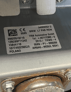 Deska airbag poduszki napinacze bmw 3 F30 org fv 13