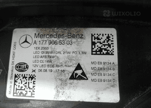 Mercedes a klasa 177 A177 full led bdb lampa przednia lewa 9