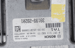 Komputer sterownik silnika zestaw 39199-2B201 hyundai tucson 3 iii 1.6 gdi 2