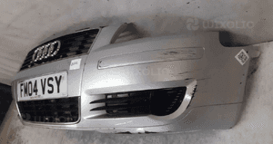 Zderzak przód przedni do audi A4 B6 cabrio halogeny grill LY7W srebrny 3