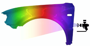 audi a4 b5 lift 98-01 blotnik przedni lewy ly7t