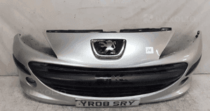 Zderzak przód przedni do peugeot 207 halogen ezrc srebrny 5