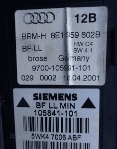 Audi A4 B6 silniczek szyby prawy przod 8E1959802B radom 4