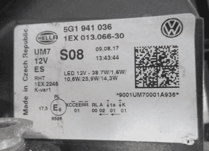 Lampa przednia przód prawa vw golf 7 vii lift full led 5G1941036 2016-2020 26
