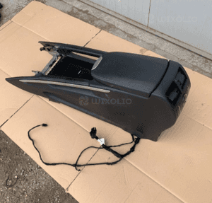 mercedes gl ml 164 podłokietnik skora drewno dekor  beżowy czarny 9
