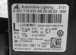 Lampa przednia przód lewa vw tiguan ii 2 lift iq.light full led 2020- 23