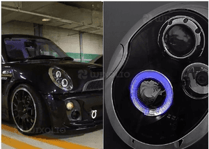 Lampy MINI COOPER 01-06 R R50 R53 Ringi LED BLACK 5
