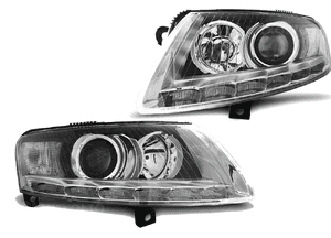 Lampy reflektory do  audi A6 C6 od 2004 do 2008 led do dziennej bi -xenon 3