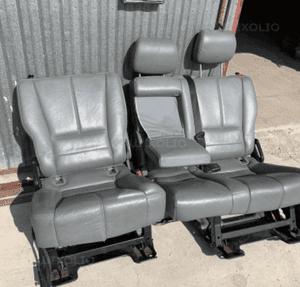 MERCEDES ml 163 fotel fotele kanapa szara skora siedzisko  zagłówek isofix 10
