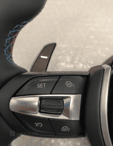 Bmw M2 M3 M4 F10 F11 F30 F20 F21 F15 F16 kierownica multifunkcyjna poduszka airbag łopatki niebiesko czerwona nić nowa oryginał 9
