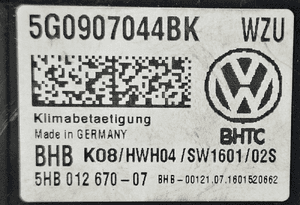 VW Volkswagen Golf 7 Panel Klimatyzacji KLIMATRONIK 5G0907044BK 6