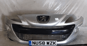 Zderzak przód przedni do peugeot 308 halogeny ezrc srebrny 5