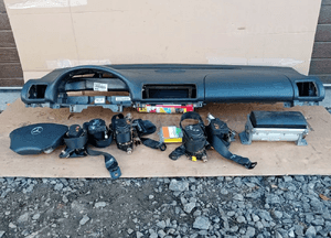 Konsola deska rozdzielcza poduszki pasy sensor komplet Mercedes ML W163 10