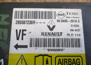 Moduł sensor air bag renault megane iii 285587230R 2