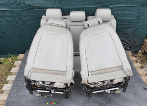 Fotele Kanapa Jasna Skora Platin Hell Grzane Elektryka Audi A4 B6 B7 18