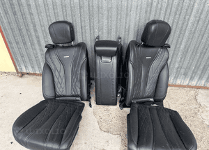 MERCEDES s 222 fotel S63 AMG kanapa tył siedzisko oparcie  czarna skóra grzana wentylowana wózek sanki fotela 7