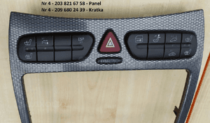 MERCEDES C 203 CLK 209 panel ramka radia navi siedzeń awaryjnych 13