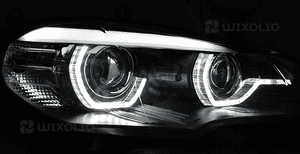 Lampy bmw X5 E70 07-10 ringi led 3D dzienne xenon 3