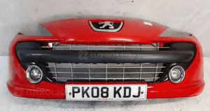 Zderzak przód przedni do peugeot 207 czerwony kkn urban move halogeny 1