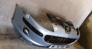 Zderzak przód przedni peugeot 407 eylc błękitny halogeny 4