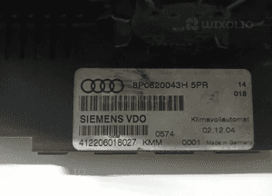 panel klimatyzacji audi a3 8p 8p0820043h 3