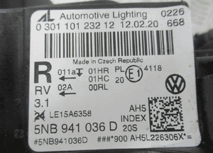 Lampa przednia przód prawa vw tiguan ii 2 full led 5NB 5NB941036D 2015-2020 40