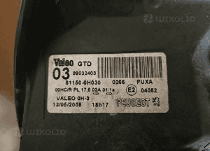 Peugeot 107 lampa przód przednia lewa EU 3