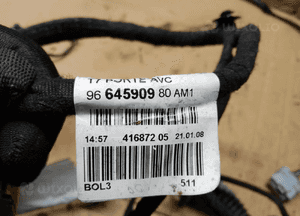 Wiązka instalacja drzwi prawy przód Peugeot 308 T7 9664590980 7