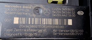 Mercedes-Benz W204 Skrzynka / Moduł BEZPIECZNIKÓW SAM 2045458601 4
