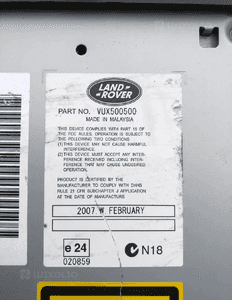 Radio CD VUX500500 6CD-565 Land Rover Discovery 3 III / Range Rover Sport 2