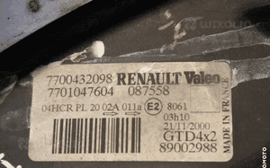 Lampa lewa przednia Renault Scenic I Lift, Europa 1999-2003 7700432098 3