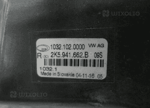 Vw caddy iii lift halogen prawy 2K5941662B 4