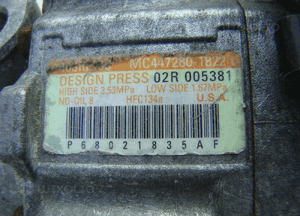 Kompresor Sprężarka klimatyzacji Jeep Grand Cherokee Wk2 3.0Crd MC447280-1822 3