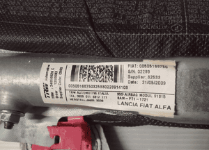ALFA ROMEO MITO O9R- 3D KURTYNA AIRBAG LEWA 00505168750 2