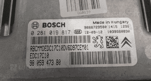 PEUGEOT CITROEN komputer sterownik silnika 9666729580 / 0281019817 3