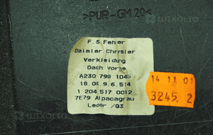 Podsufitka skora obszywana 7E79 mercedes sl R230 02 6