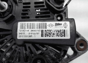 Alternator renault kangoo iii 1.5 dci 231000026R 14-20 lift 5