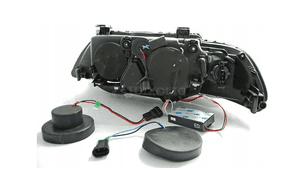 Lampy reflektory do bmw E39 od 1995 do 2000 roku białe ringi ccfl H7 gratis 3
