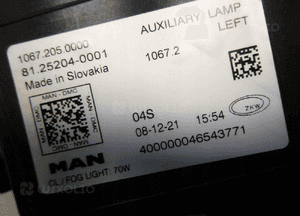 Man TG3 ntg tgx tgs tgl halogen lewy przód 2 pin oryginał 15