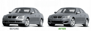 ZDERZAK PRZEDNI LOOK M5 Do BMW E60 E61 Od 2003 Do 2007 Roku PDC 24mm + SRA 4