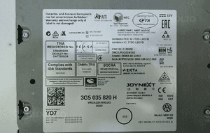 Czytnik multimedia MIB3 vw passat 3G5035820H 6