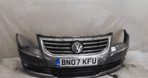 Zderzak przód przedni vw volkswagen touran lift fl LD7X szary grafitowy spryskiwacze lamp xenon 1