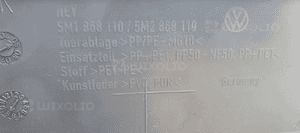 Boczek tapicerka prawy przód przednia prawa VW Golf V Plus 6