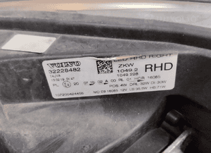 Lampa przednia przód prawa volvo V40 ii 2 led uk 32228482 4