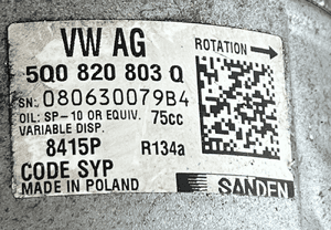 KOMPRESOR KLIMATYZACJI VW SKODA SEAT 5Q0820803Q FV 4