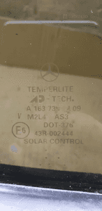 Szyba prawy tył tylna prawa Mercedes ML W163 A1637350409 5