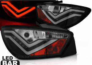 Lampy diodowe seat ibiza 6J 3 drzwiowe od 06.2008 do 2012 black led bar 1