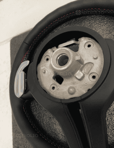 Bmw F10 F11 F20 F30 kierownica multifunkcyjna łopatki niebiesko czerwona nić nowa 10